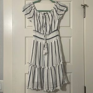 White stripped dress